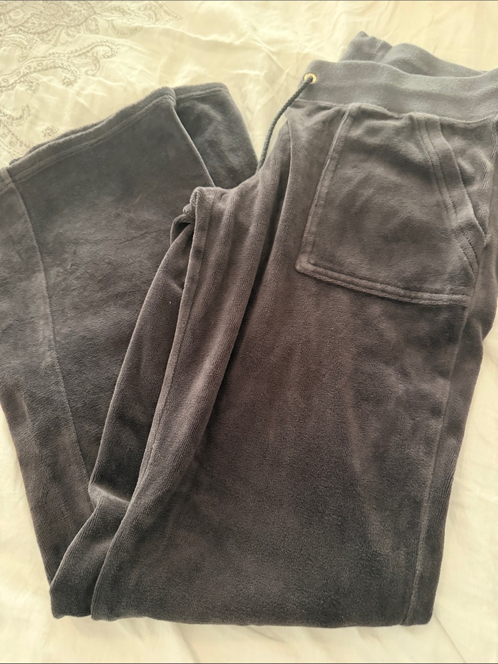 Juicy Couture Gray Pullover velour Sweatsuit  with Pink Label
